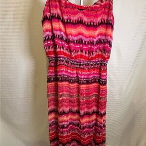 White House Black Market Pink and Black Maxi Dress